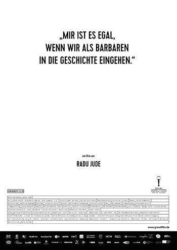 Mir ist es egal, wenn wir als Barbaren in die Geschichte eingehen Kino Plakat