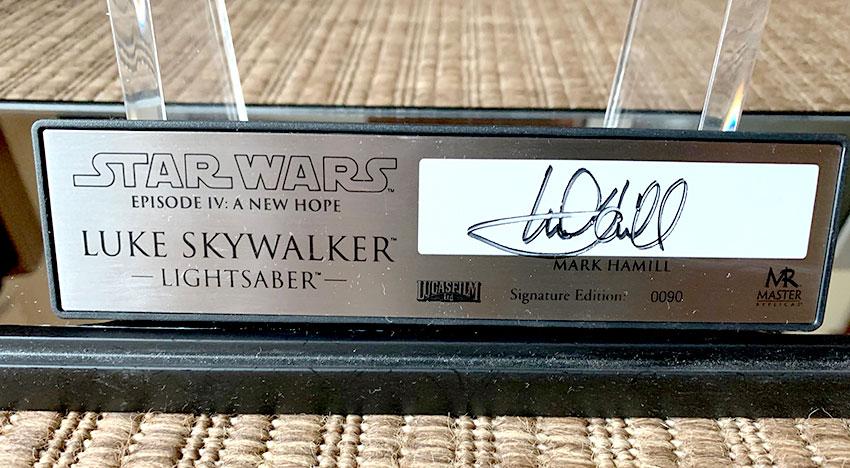 Luke Skywalker Light Saber Schwert original Replika Detail 