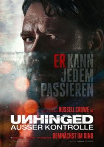 UNHINGED – AUSSER KONTROLLE Film 2020 Kino Plakat