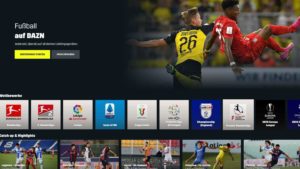 DAZN Sport Streaming Sender Übersicht Programme Events Bundesliga streamen Europa League Artikelbild