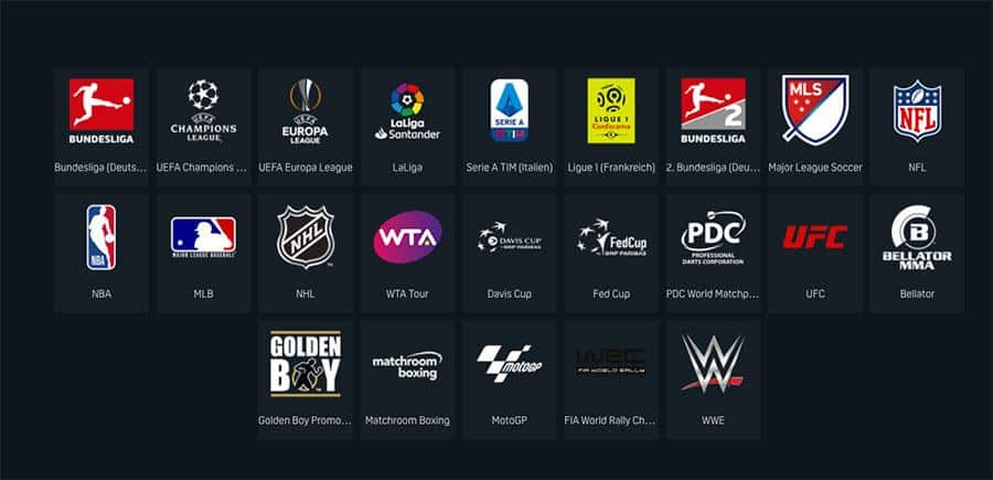 DAZN Sport Streaming Sender Übersicht Programme Events Bundesliga streamen Europa League