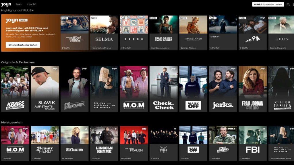 Joyn Joyn Plus+ Video kostenlos Streaming anschauen Filme Serien Originals Artikelbild shop kaufen