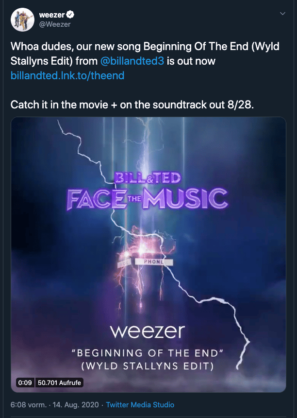 Bill & Ted Weezer Song 2020 Kaufen Musik News Kritik