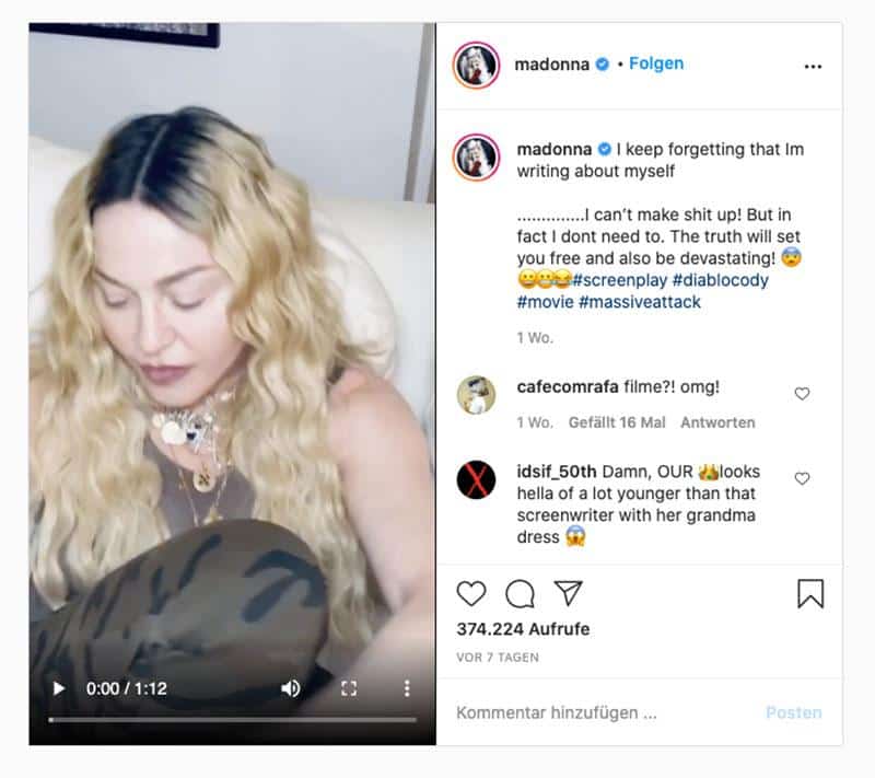 Madonna Biopic News Film Kritik Instagram