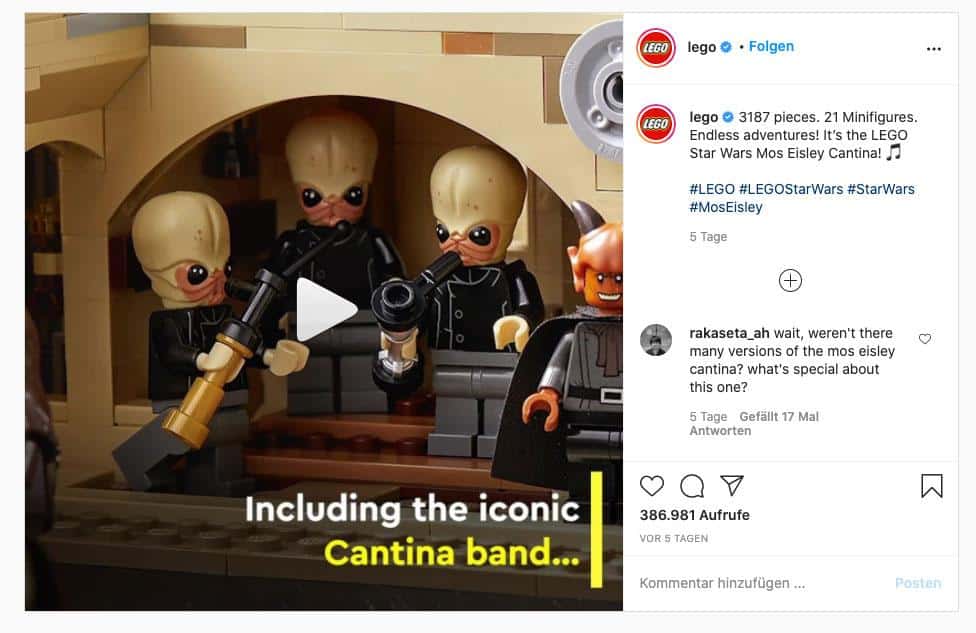 Star Wars Mos Eisley Cantina 2020 LEGO Spiel Shop Kaufen News Kritik
