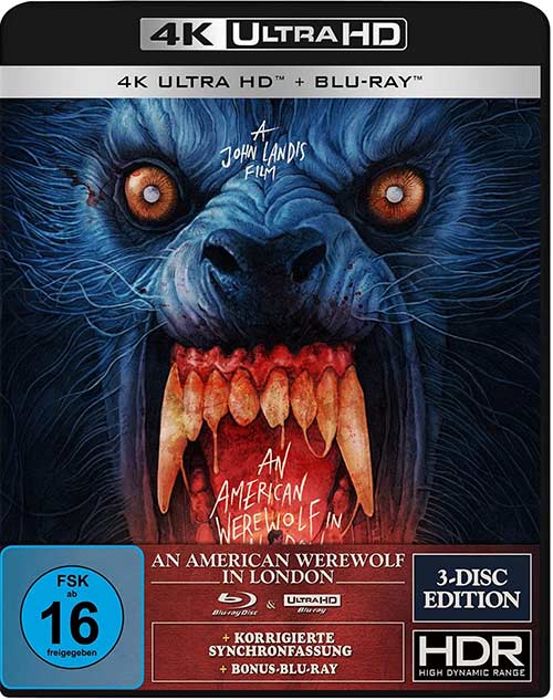  An American Werewolf in London - 3-Disc-Special Edition (4K Ultra HD) (+ Blu-ray 2D) (+ Bonus-Blu-ray) (Gabz Artwork) Cover shop kaufen