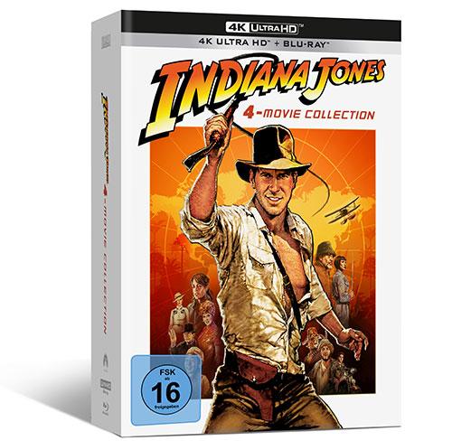 Alle vier „Indiana-Jones-Filmabenteuer“ erstmalig in 4K Ultra HD im Steelbook, im Digipak und digital shop kaufen Cover