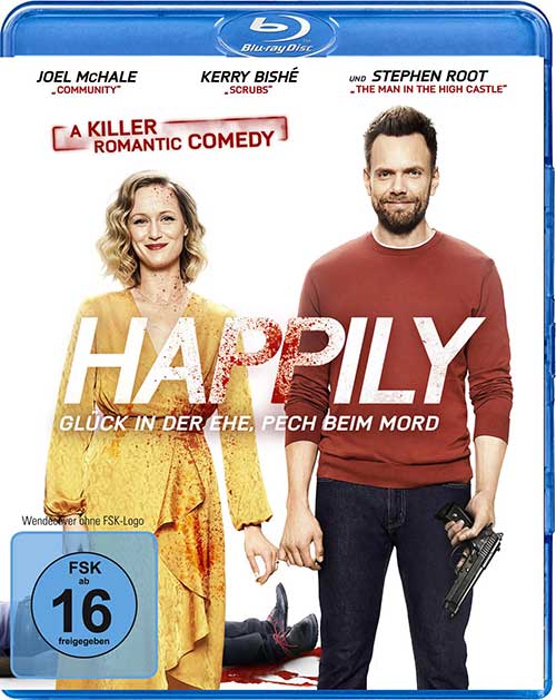 Happily – Glück in der Ehe, Pech beim Mord Film 2021 Blu-ray Cover Shop kaufen