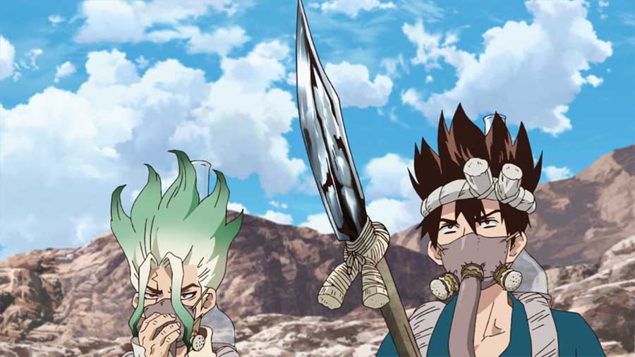 Dr. Stone: Staffel 1 Vol. 2 – Blu-ray Review Szenenbild