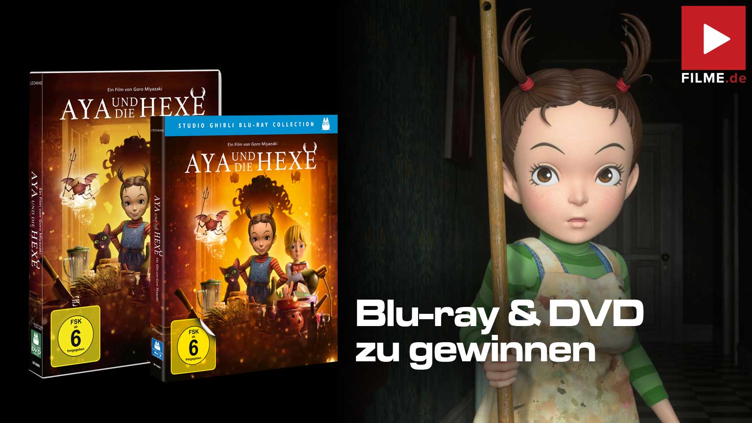 Aya und die Hexe Film 2021 Blu-ray DVD Gewinnspiel gewinnen Artikelbild