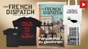 THE FRENCH DISPATCH Film 2021 Kinostart Gewinnspiel gewinnen Tshirt Beutel notizbuch geschirrtuch artikelbild