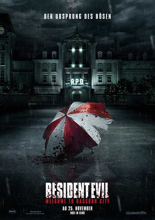 Resident Evil – Welcome to Raccoon City Film 2021 Kino Plakat