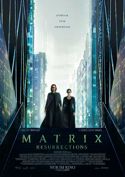 MATRIX RESURRECTIONS Film 2021 Kino Plakat