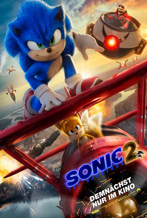 SONIC THE HEDGEHOG 2 Film 2022 Kino Plakat