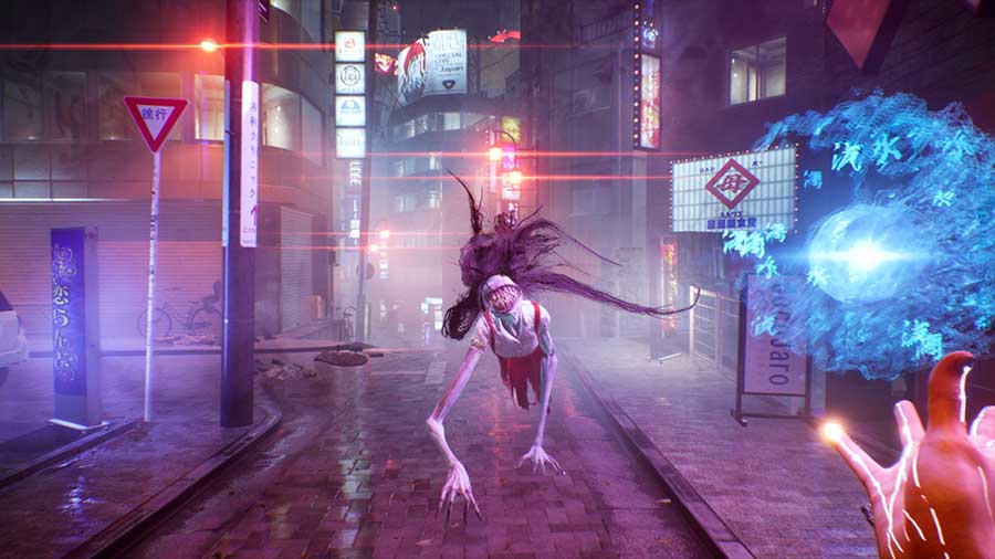 Ghostwire Tokyo Spiel 2022 PS5 Review Szenenbild