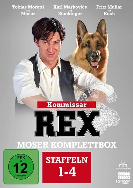 Kommissar Rex - Moser Komplettbox (Alle 4 Staffeln mit Tobias Moretti) (12 DVDs) (Fernsehjuwelen)