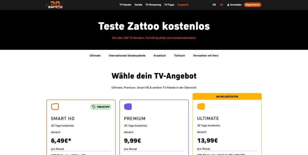 Zattoo Kosten: Aktuelle Preise und Tarife im Überblick